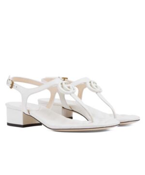 Gucci Womens Double G Thong Sandal 739175 Cream