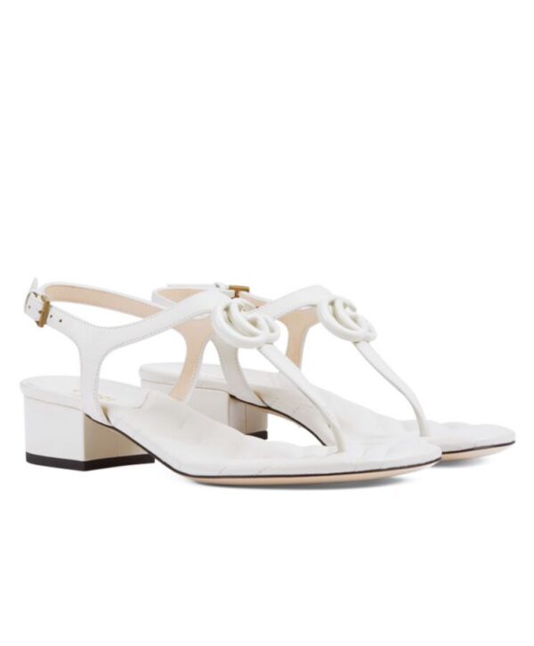 Gucci Womens Double G Thong Sandal 739175 Cream
