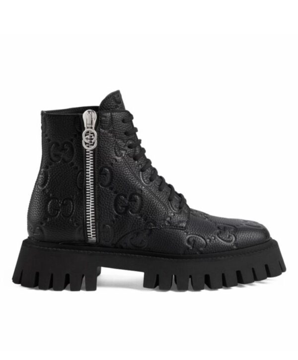 Gucci Womens GG Leather Boot 751712 Black