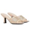 Gucci Womens GG Mid-Heel Slide Sandal 747245