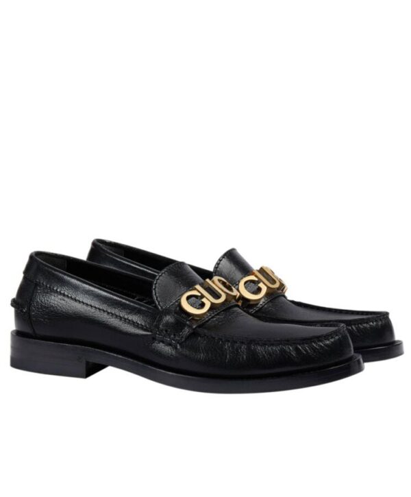 Gucci Womens Gucci Leather Loafer Black