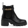 Gucci Womens Mid-Heel Boot With Logo 734909 Black