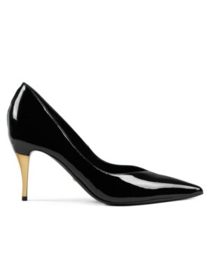 Gucci Womens Mid-heel Patent Pump 716687 Black