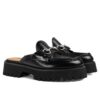 Gucci Womens Mule With Horsebit 764207 Black