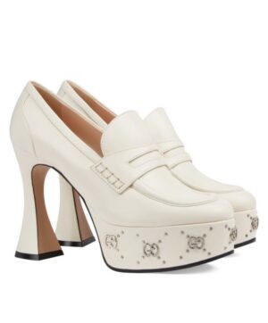 Gucci Womens Platform Loafer With GG Studs 759775