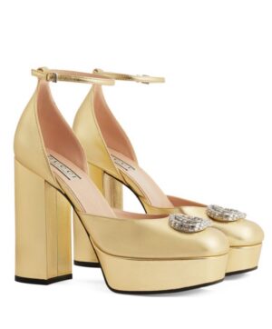 Gucci Womens Platform Pump With Double G 762386