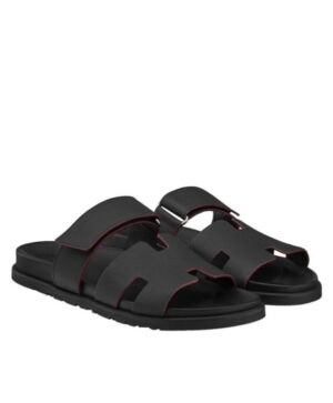 Hermes Unisex Chypre Sandal Black