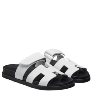 Hermes Unisex Chypre Sandal White