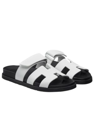Hermes Unisex Chypre Sandal White