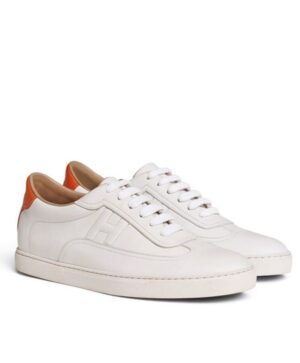 Hermes Unisex Quicker Sneaker White
