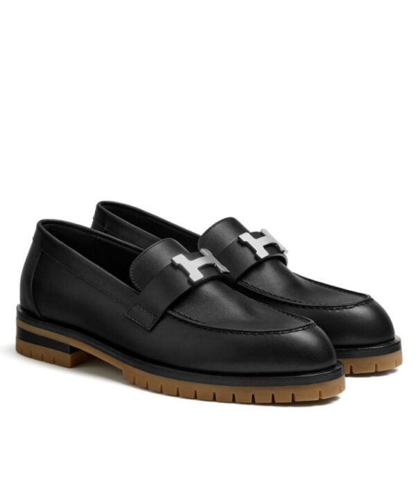 Hermes Womens Faubourg Loafer Black