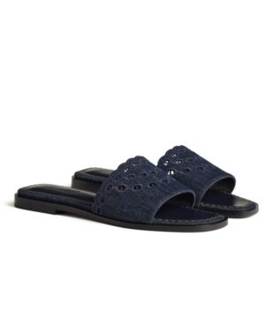 Hermes Womens Gaelle Sandal Dark Blue