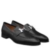 Hermes Womens Paris Fitted Loafer Black