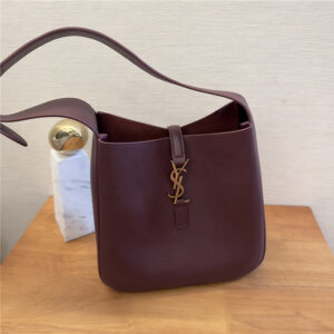 YSL LE 5 A 7 Supple Small 713938 Burgundy Grained Leather