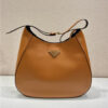 Prada Large Leather Shoulder Bag 1BC181 Tan