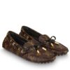 Louis Vuitton Womens Gloria Flat Loafer Brown