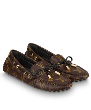 Louis Vuitton Womens Gloria Flat Loafer Brown