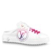 Louis Vuitton Womens Time Out Open Back Sneaker White
