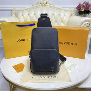 Louis Vuitton Avenue Sling Bag Taiga Leather – Men (Black)