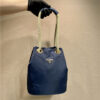 Prada Mariner Re-Nylon Small Bucket Bag 1BE082 Baltic Blue