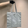 Prada Medium Antiqued Nappa Leather Tote Bag 1BG587 Gray