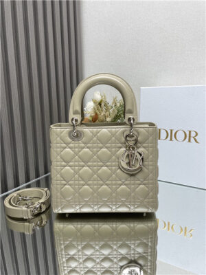 Dior Medium Lady Dior Bag M0565 Beige Lambskin