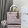 Dior Medium Lady Dior Bag M0565 Pink Pearlescent