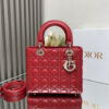 Dior Medium Lady Dior Bag M0565 Red Lambskin