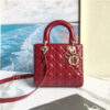 Dior Medium Lady Dior Bag M0565 Red Patent