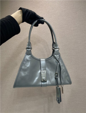 Medium Leather Tote Bag 1BG563 Grey
