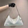 Prada Prada Aimee Large Leather Shoulder Bag 1BC228 White