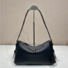 Prada Aimee Medium Leather Shoulder Bag 1BC229 Black