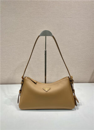 Prada Aimee Medium Leather Shoulder Bag 1BC229 Caramel
