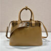 Prada Prada Buckle Medium Leather Handbag With Belt 1BA434 Caramel