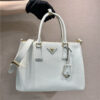 Prada Galleria Large Leather Bag 1BA274 White