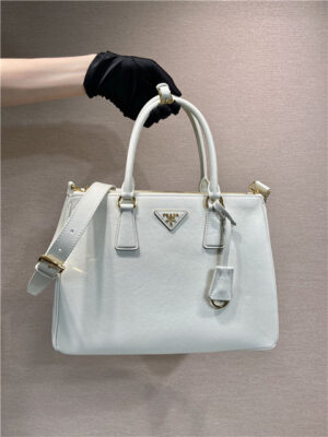 Prada Galleria Large Leather Bag 1BA274 White