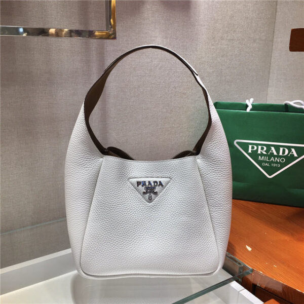 Prada Leather Handbag 1BC127 White