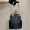 Prada Mariner Re-Nylon Small Bucket Bag 1BE082 Black