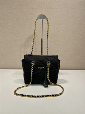 Prada Prada Re-Edition 1995 Chaine Re-Nylon Tote Bag 1BG468 Black