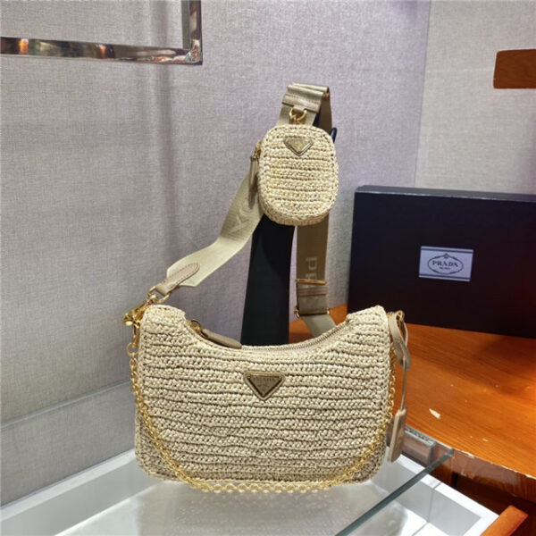 Prada Re-Edition 2005 Raffia Bag 1BH204 Natural