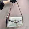 Prada Soft Sound large leather shoulder bag 1BD378 White
