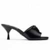 Prada Womens Brushed Leather Heeled Slides 1XX590