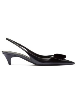Prada Womens Brushed Leather Slingback Pumps 1I318N