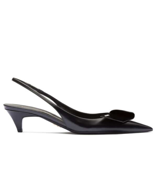 Prada Womens Brushed Leather Slingback Pumps 1I318N