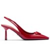 Prada Womens Brushed Leather Slingback Pumps 1I901M