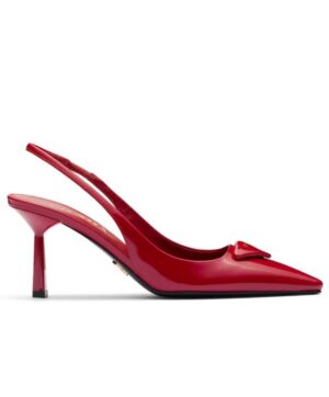 Prada Womens Brushed Leather Slingback Pumps 1I901M