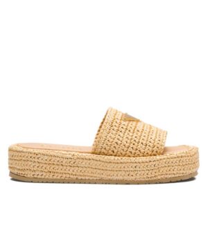 Prada Womens Crochet Flatform Slides 1XZ761