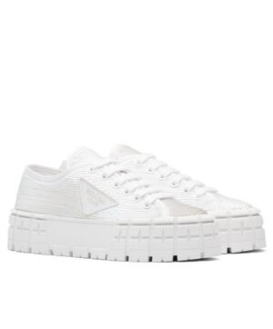 Prada Womens Double Wheel Sequin Sneakers
