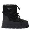 Prada Womens Nylon Gabardine Apres-ski Boots Black