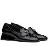Prada Womens Patent Leather Loafers